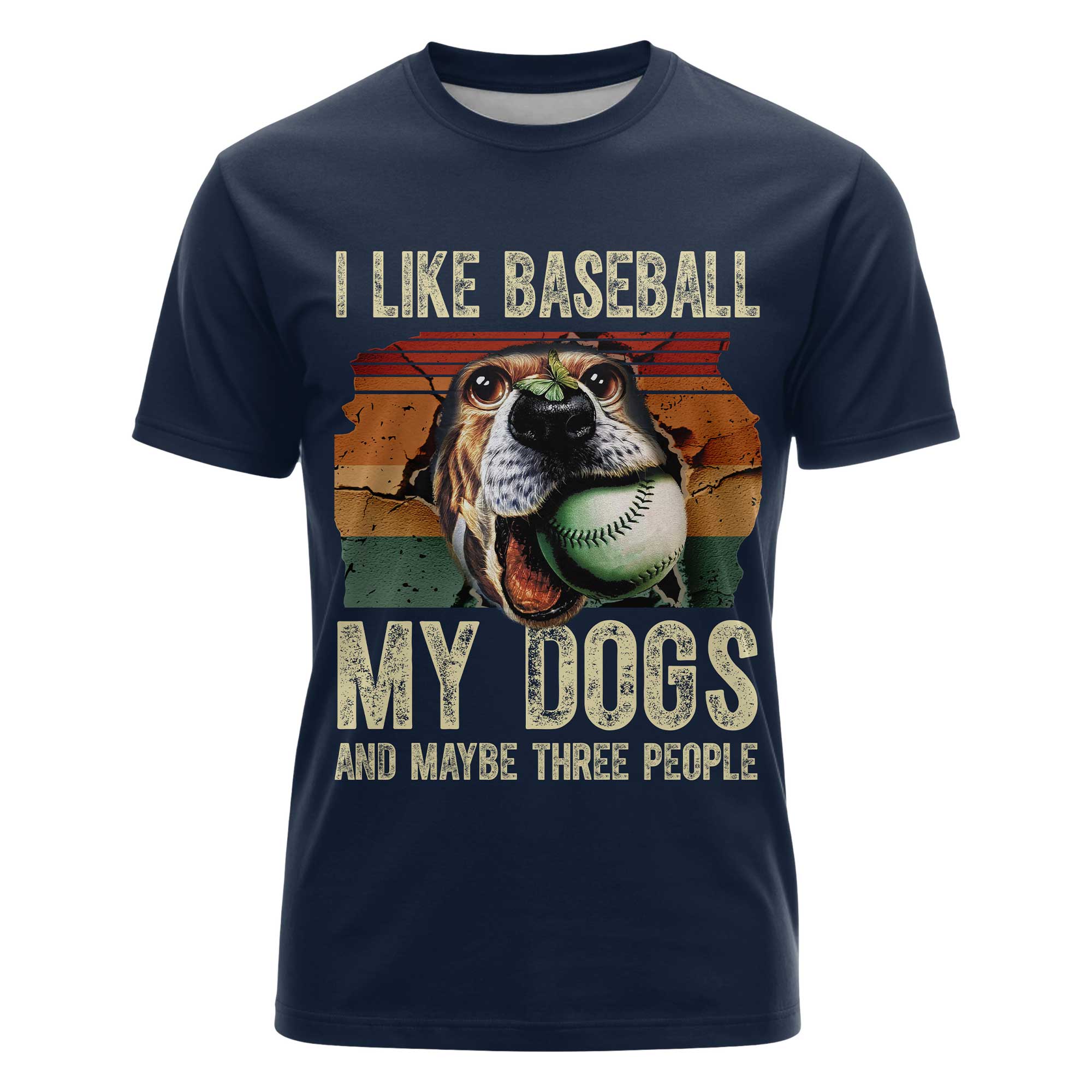 I like baseball, my dogs and maybe three people Baseball Tshirt for Baseball Lover