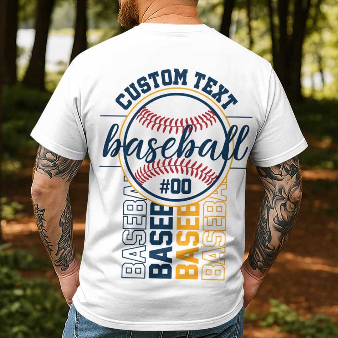Baseball Boston State Series - Custom Black White Baseball T-Shirt