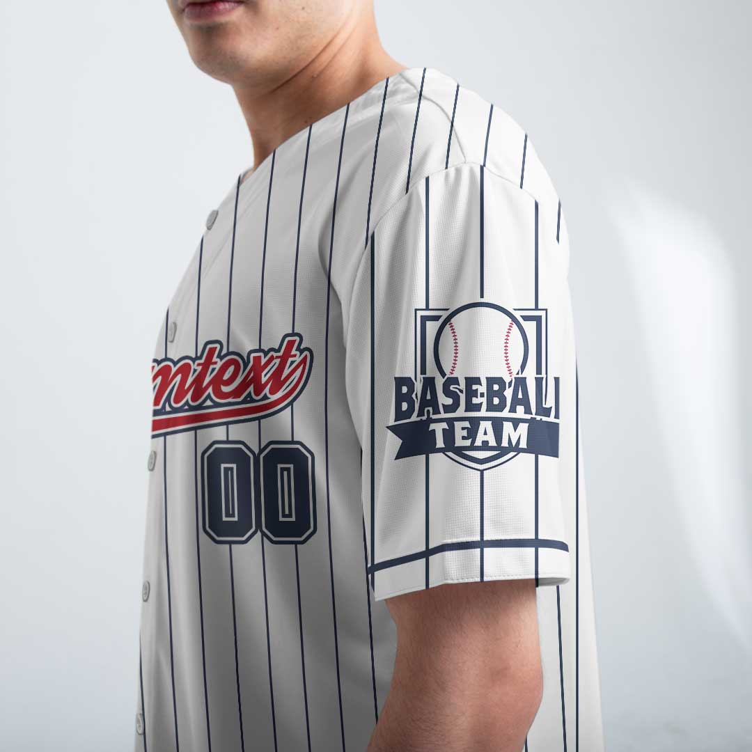 Baseball Minnesota State Series - Custom White with Navy Stripes Baseball Jersey