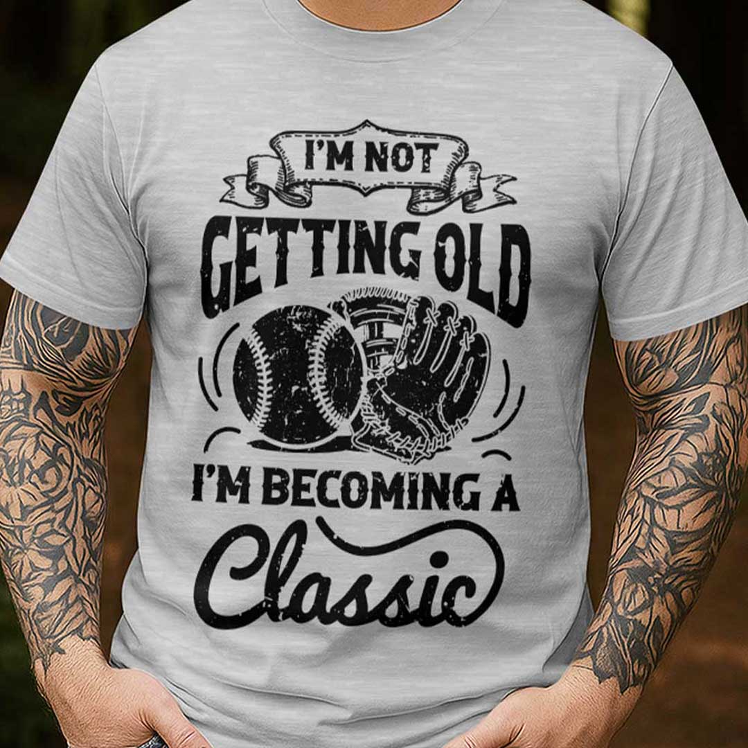 I'm Becoming a Classic - Black Grey Baseball T-Shirt