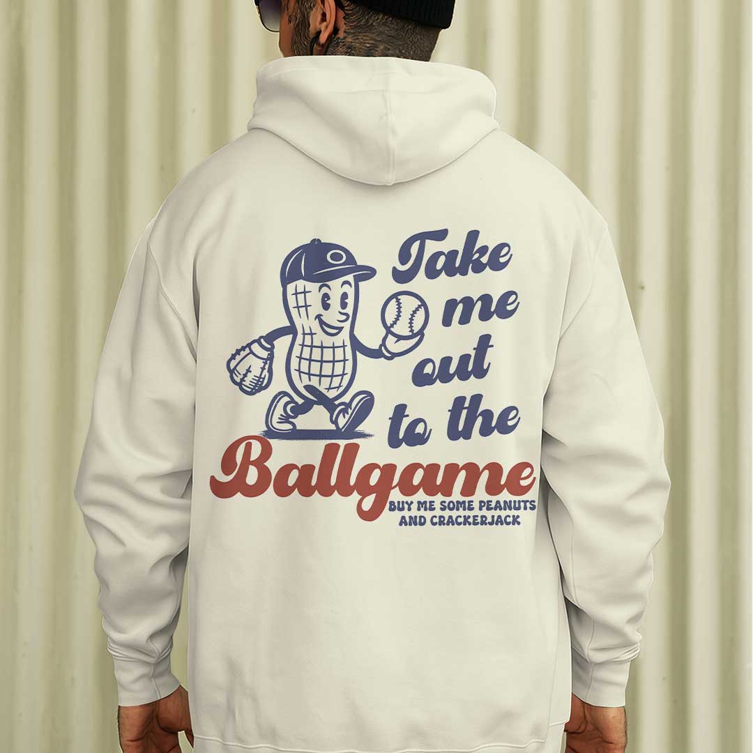 Take Me Out To The Ballgame - Cream Baseball Hoodie