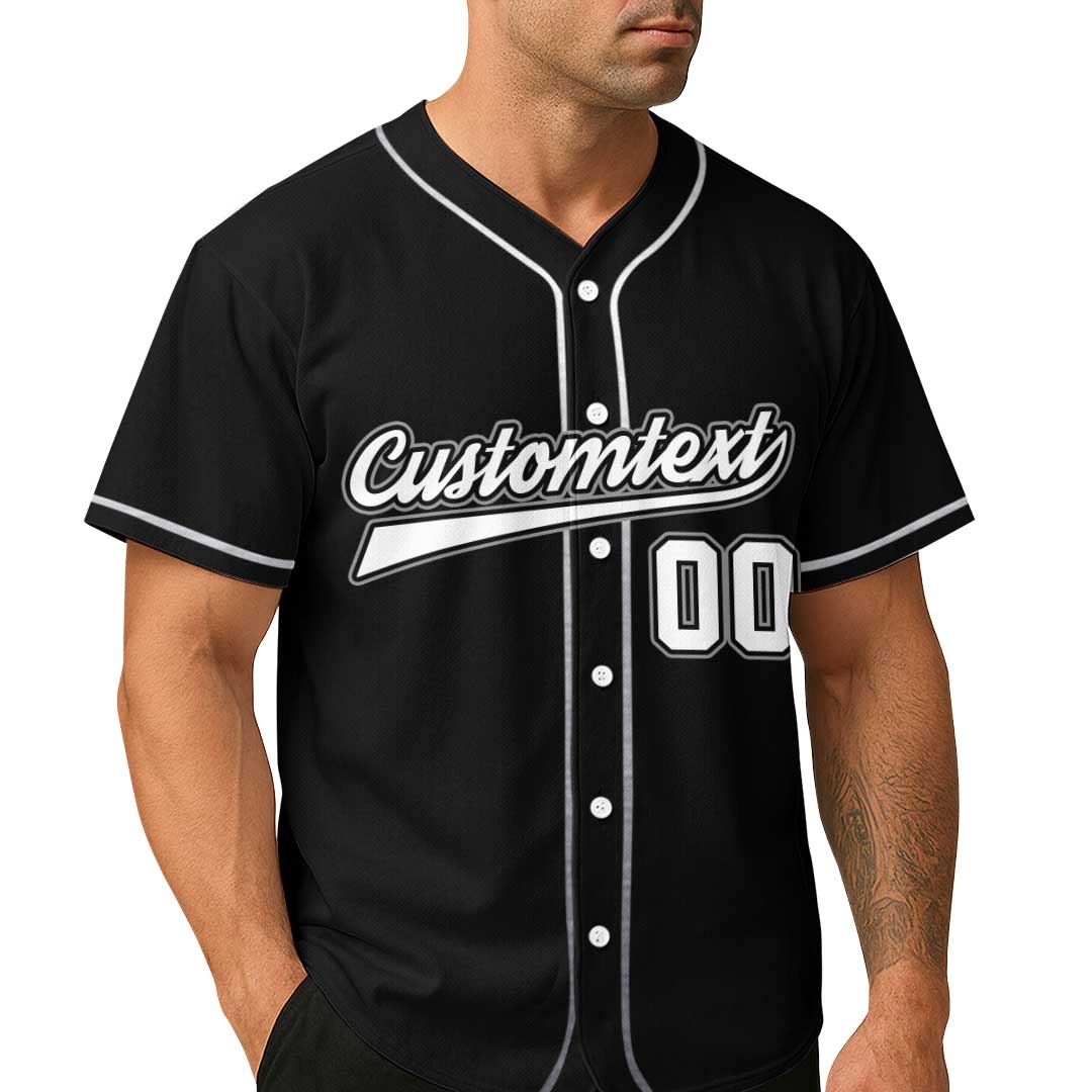 Bat Flips Are For Kids - Custom Black Skull Baseball Jersey