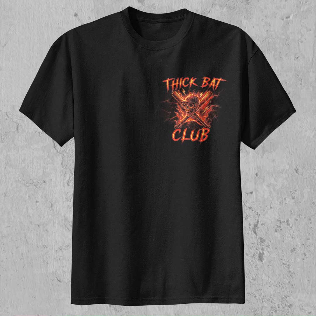 My Bat Is Not The Only Thing I Swing All Over Print Skull Baseball T-Shirt