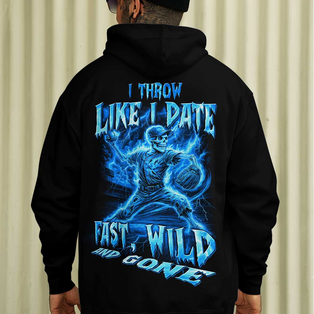 Fast, Wild and Gone - Custom Black Skull Baseball Hoodie