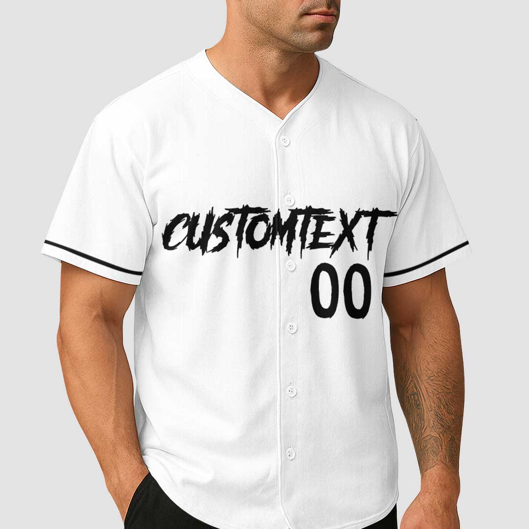 I Don't Just Slide Into Bases - Custom White Skull Baseball Jersey