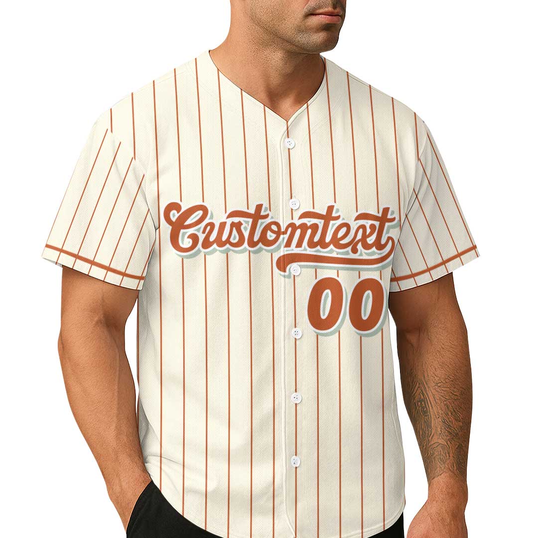 Bat, Ball and Burger Bliss - Custom Groovy Cream Baseball Jersey