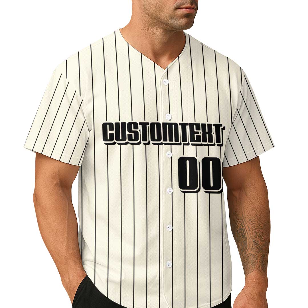 Keep Calm and Go Nuts - Custom Groovy Cream Baseball Jersey