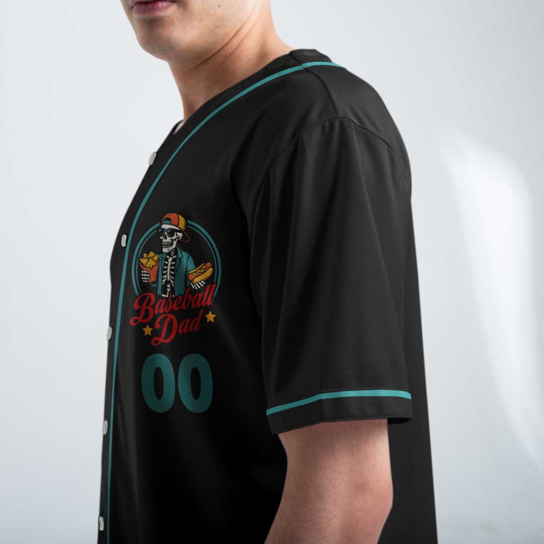 Baseball Dad Tax - Custom Black Baseball Jersey