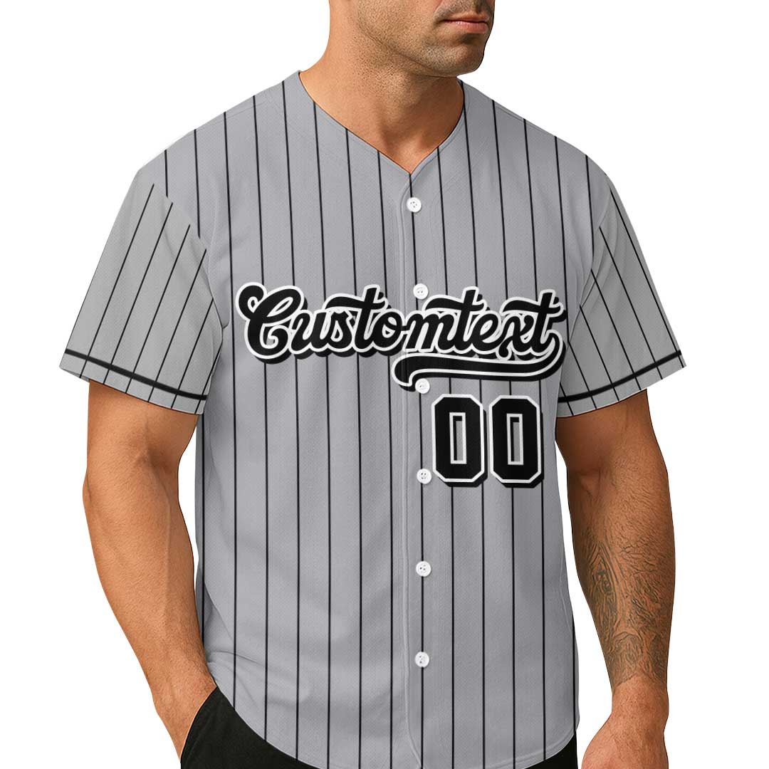 Loud and Broke Since Baseball - Custom Grey Baseball Jersey