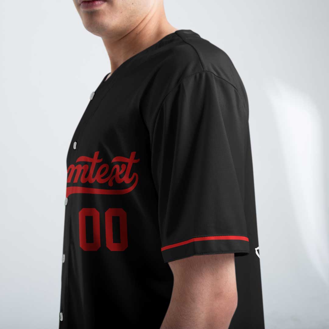 Proud Dad Of The Best Baseball Player - Custom Black Baseball Jersey