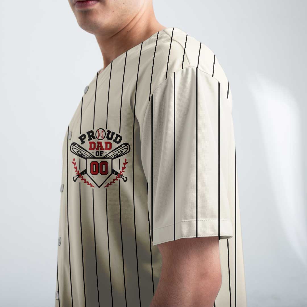 That's My Son Out There - Custom Cream Baseball Jersey