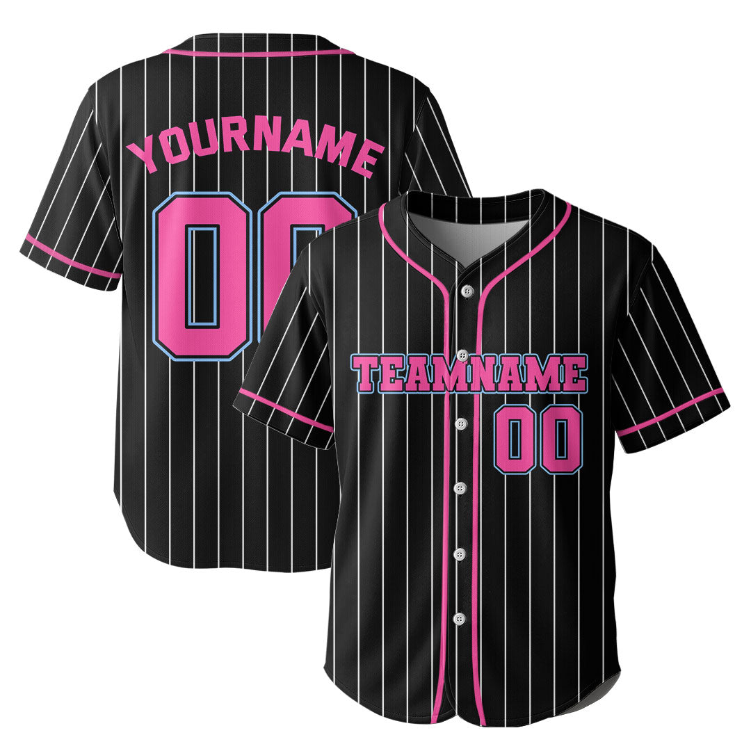 Custom Colored Pinstripes Baseball Jersey