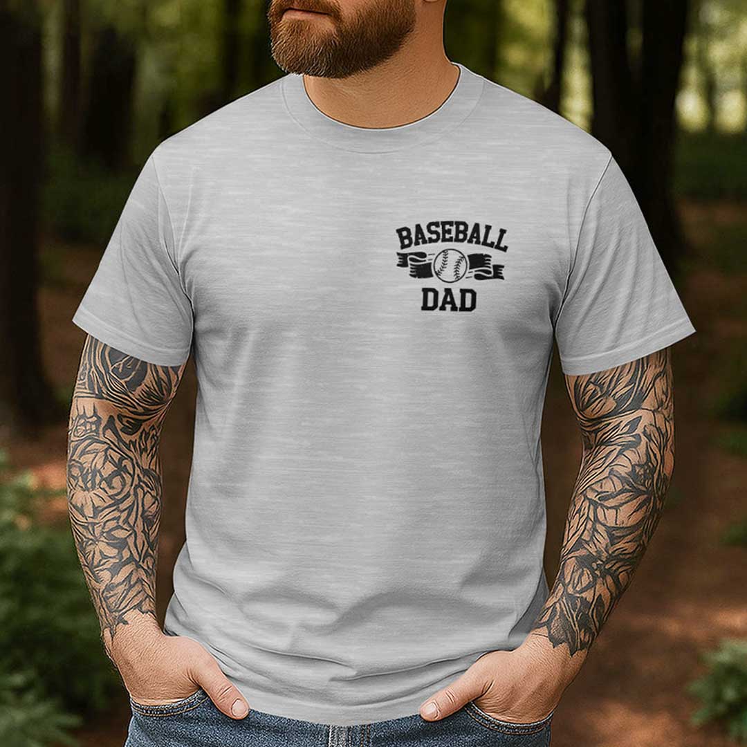A Sexy Baseball Dad - Black and Grey Baseball T-Shirt