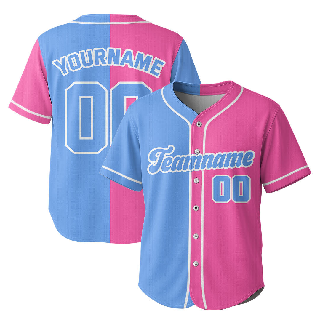 Custom Baseball Jersey With 2 Split Colors