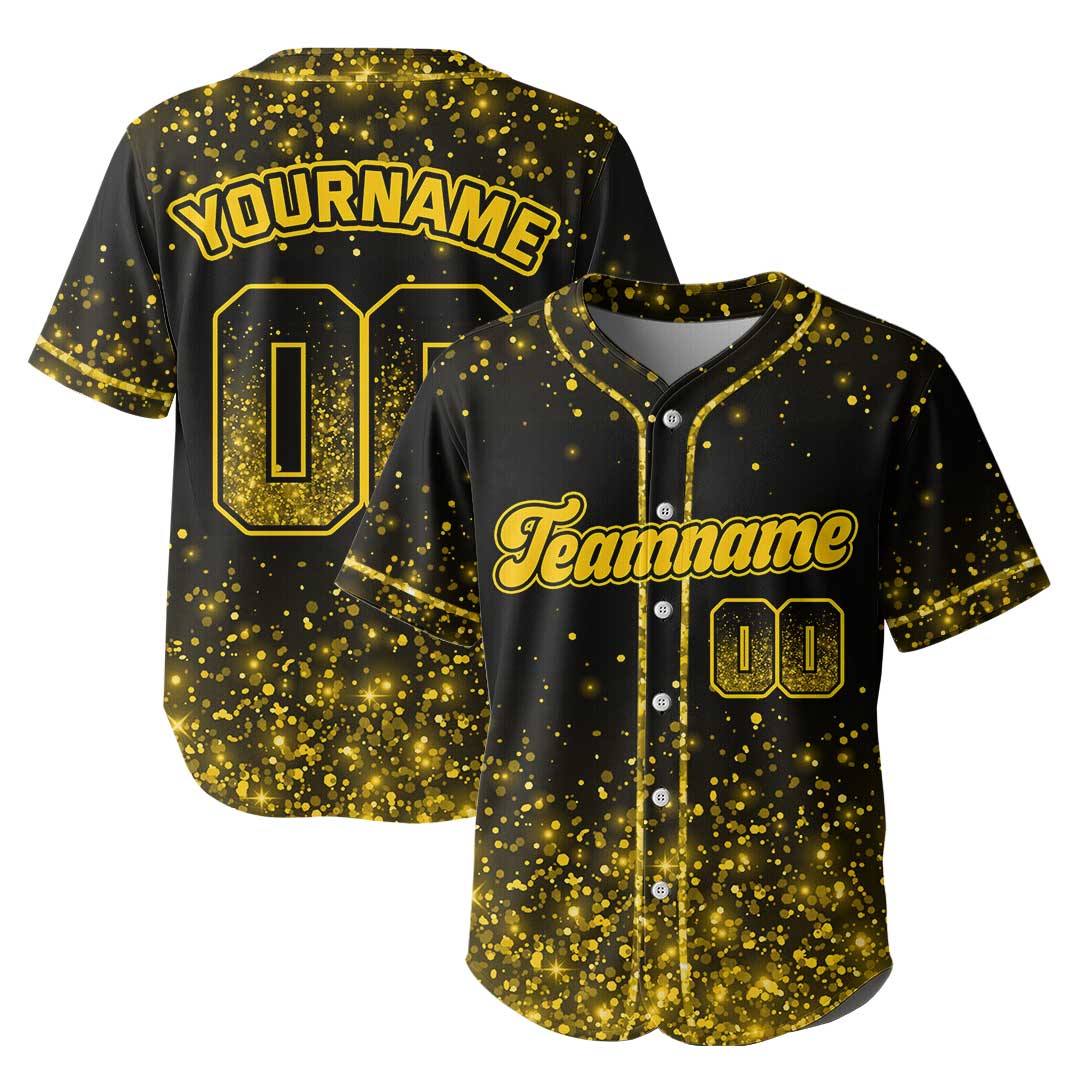 Custom Baseball Jersey With Glitter Texture