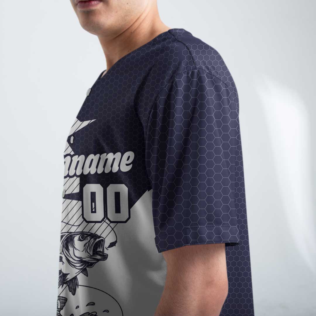 Custom Baseball Jersey With Fishing Theme
