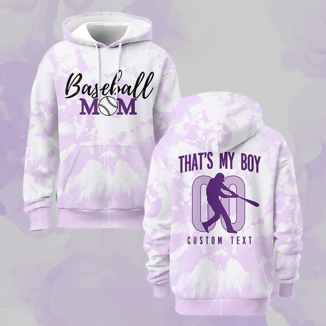That's My Boy Out There - Custom All Over Print Baseball Hoodie