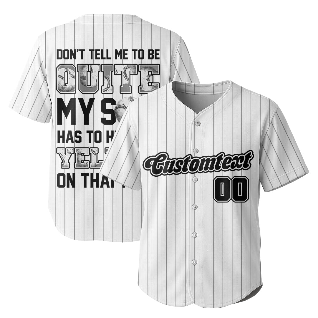 My Son Is On That Field - Custom Baseball Jersey For Mom