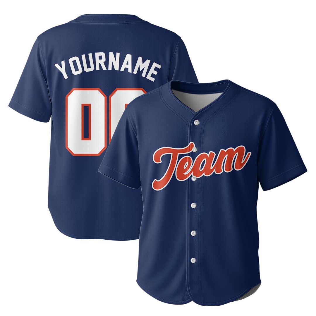 Custom Baseball Jersey with Grey Navy White Color