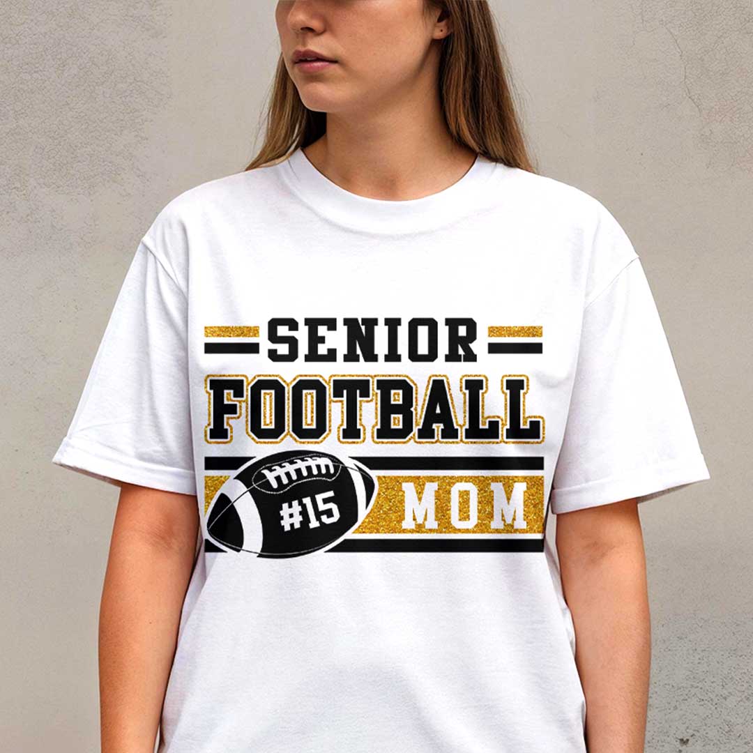 Senior Football Mom Custom Player Number
