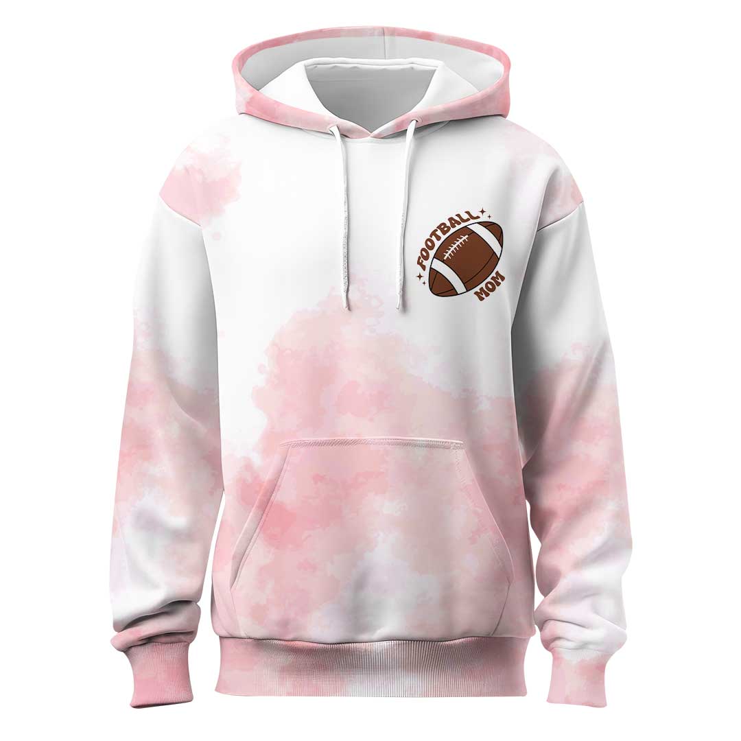 Moms Against White Football Pants - All Over Print Football Mom Hoodie