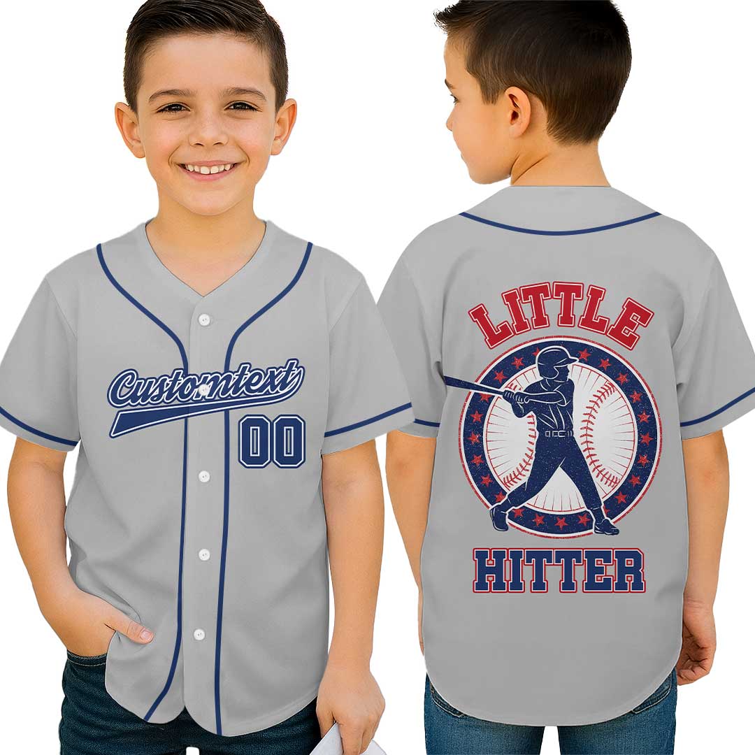 Grand Slam Dad and Little Hitter - Custom Family Matching Baseball Jersey