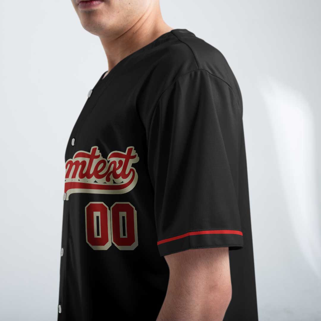 Baseball Dad Don't Need Therapy - Custom Black Baseball Jersey