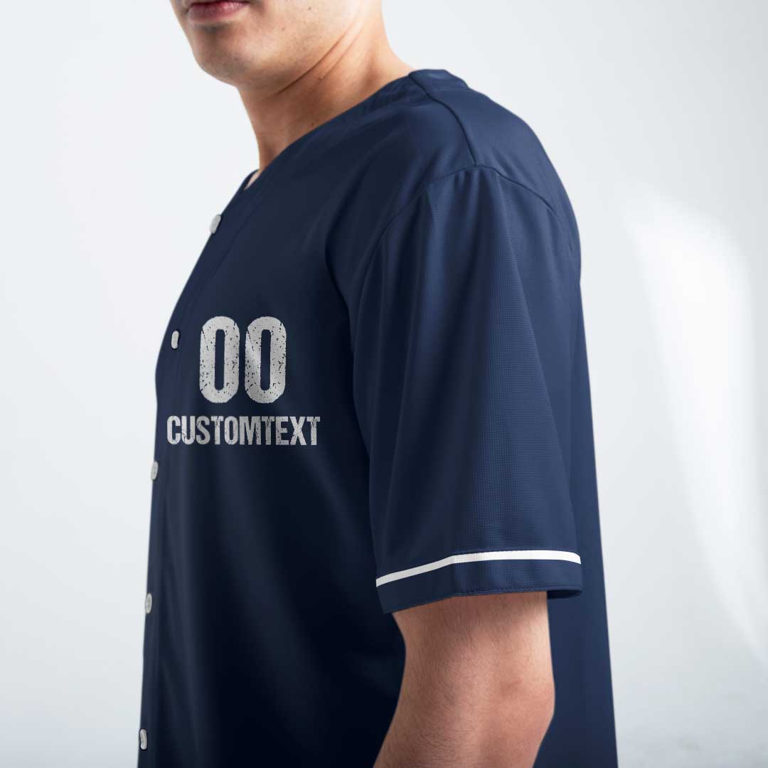 Baseball Dad My Favorite Baseball Player Call Me Dad - Custom Navy White Baseball Jersey