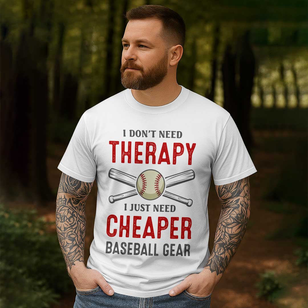 Just Need Cheaper Baseball Gear - Black White Baseball T-Shirt