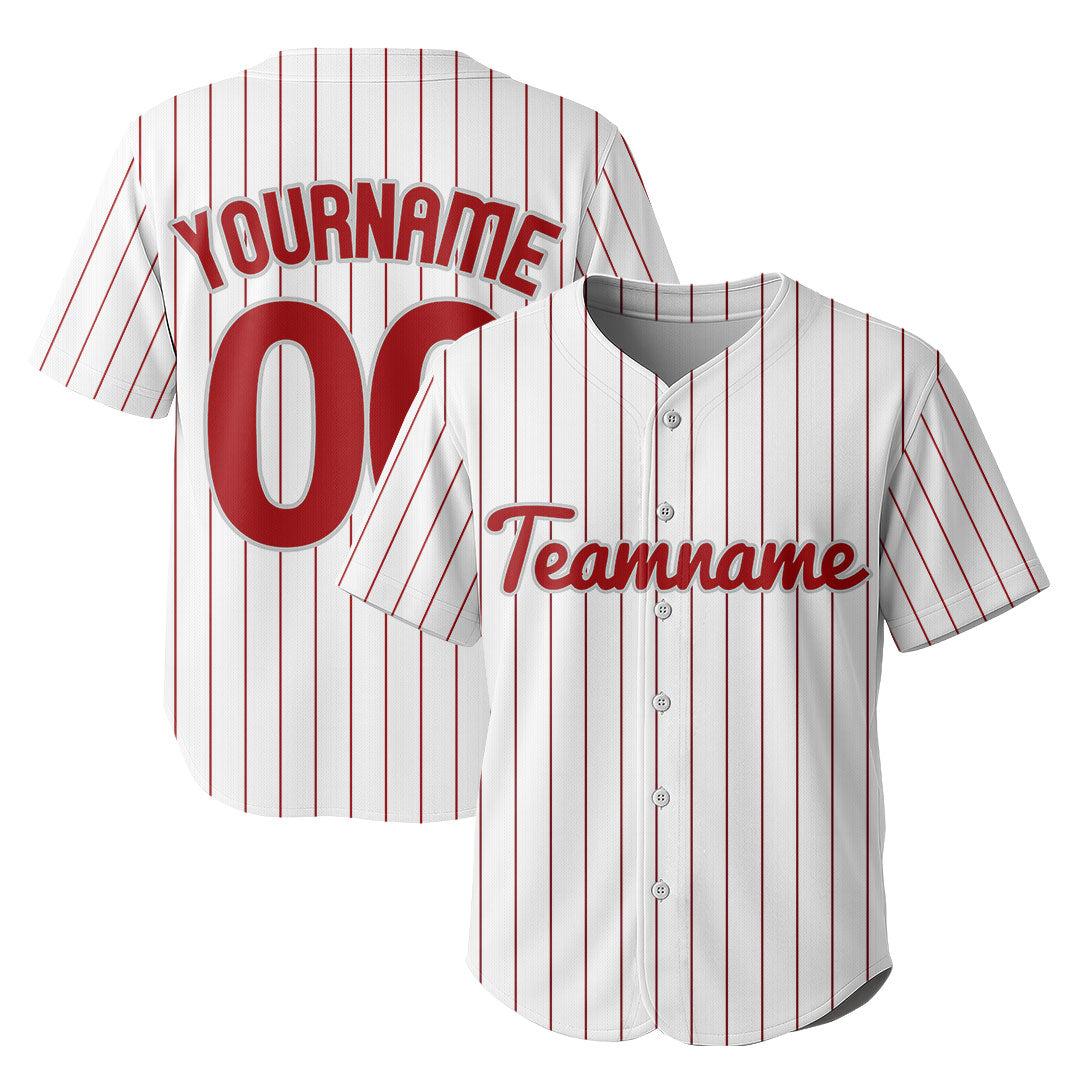 Custom Baseball Jersey with White Grey Color