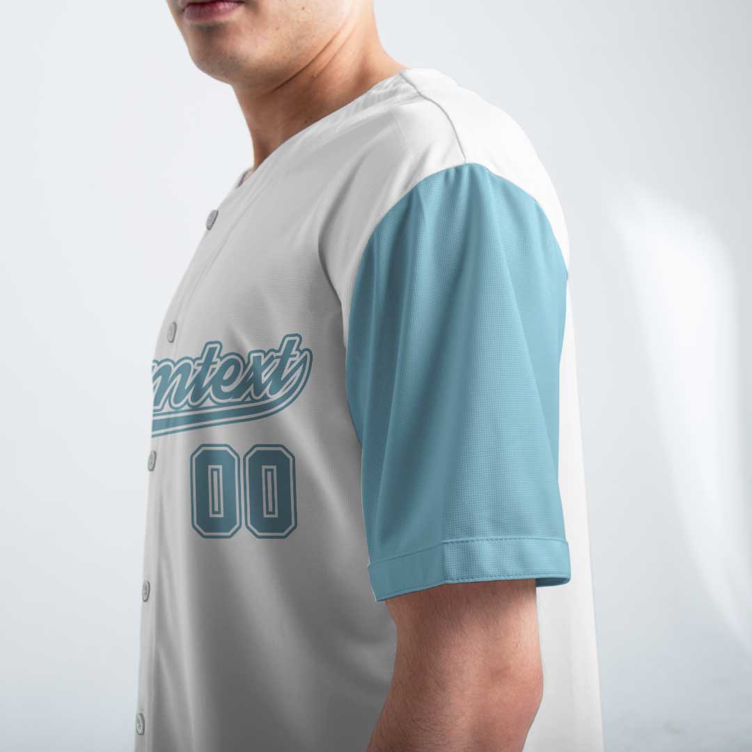 Wanna Be A Baller Shot Caller - Custom White with Blue Baseball Jersey