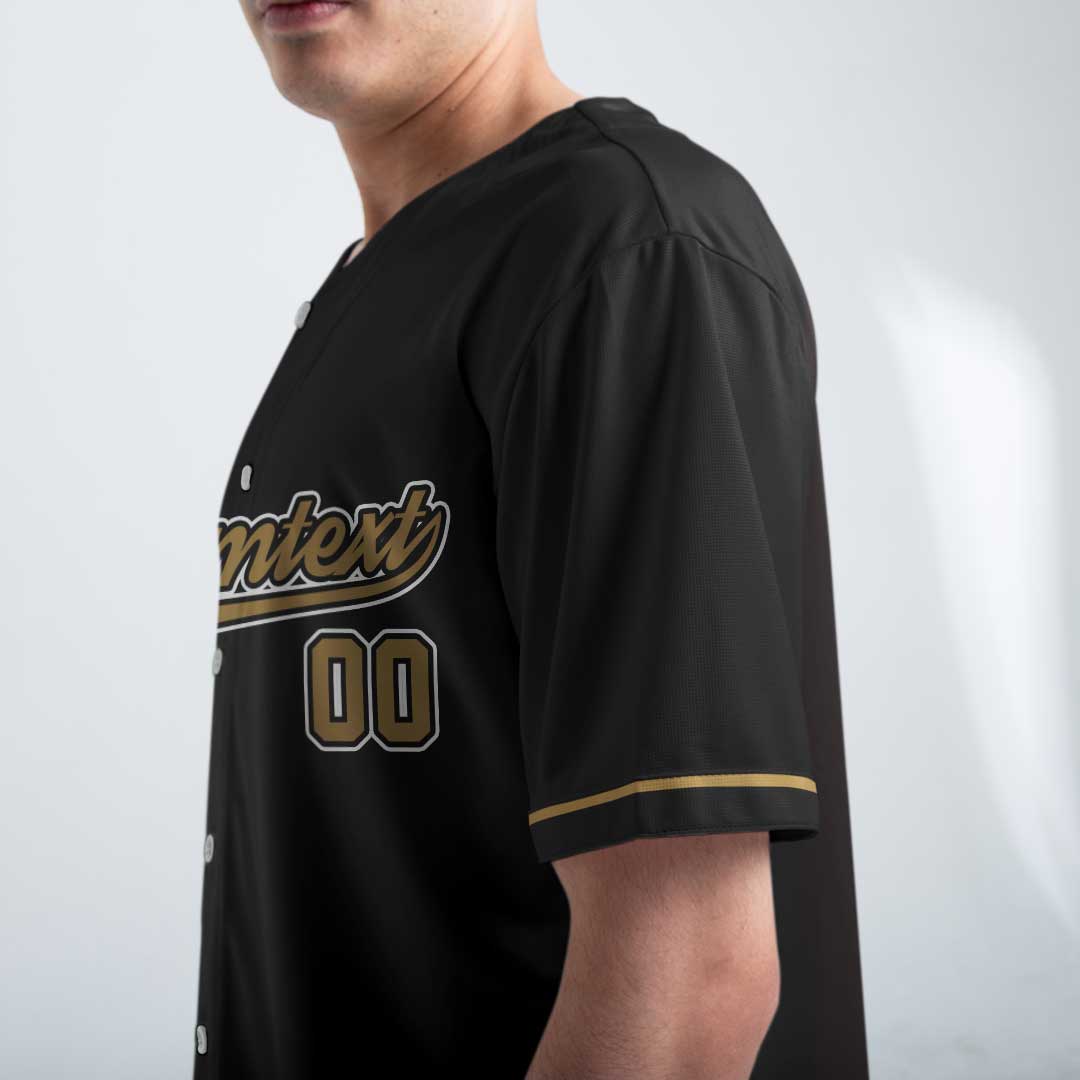 Never Dreamed I’d End up A Super Cool Baseball Grandpa - Custom Black Yellow Baseball Jersey