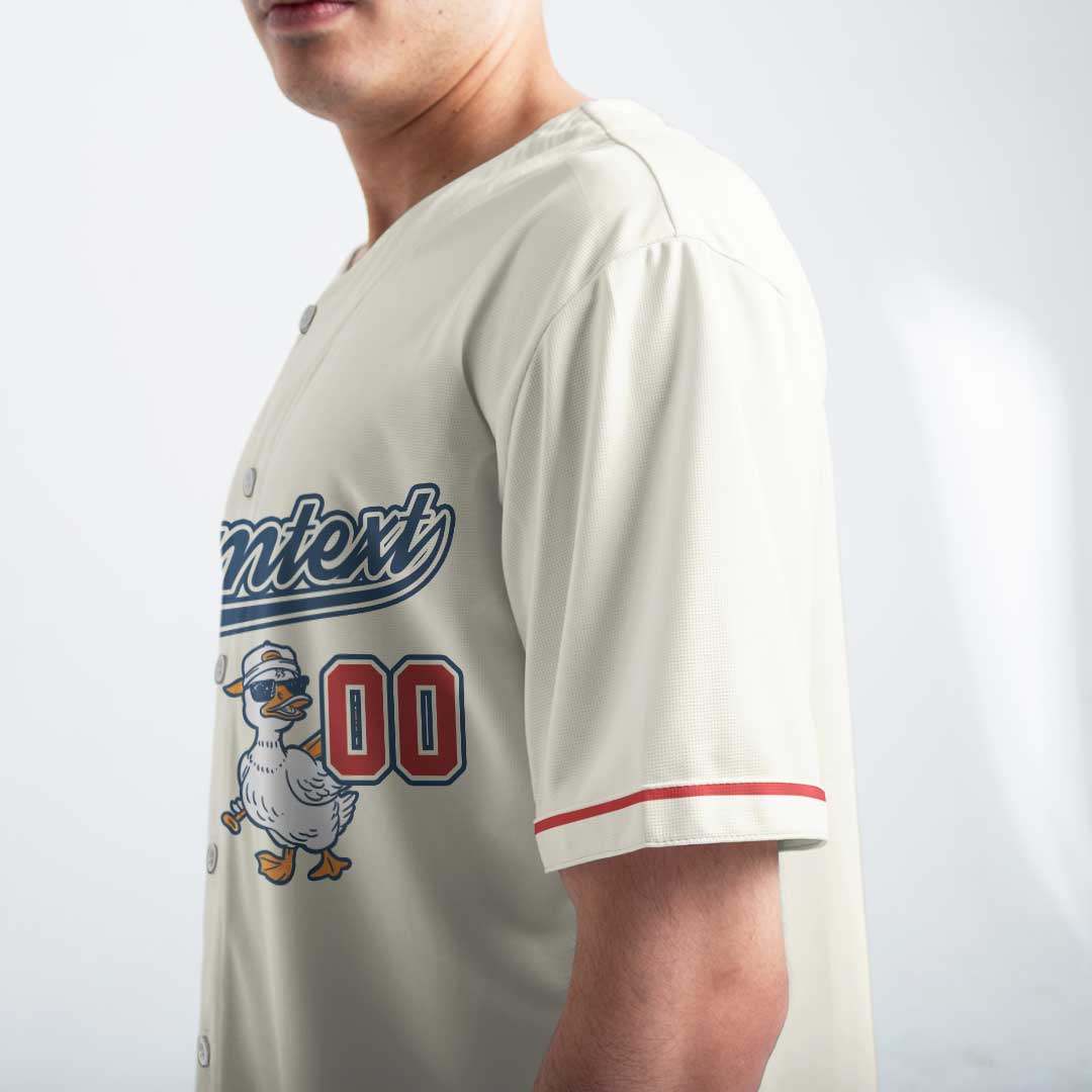 Hey Batter Batter Swing - Custom White Red Baseball Jersey