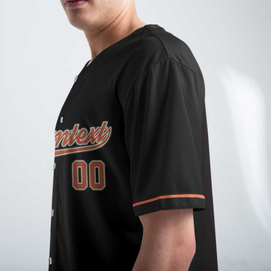 Swing For The Screams - Custom Black Orange Halloween Baseball Jersey