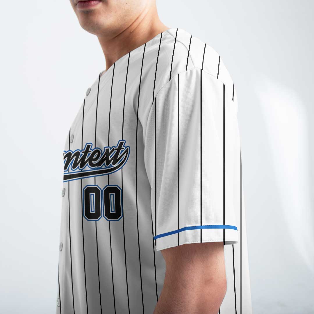 Bring Your Soul - Custom White with Black Stripes Halloween Baseball Jersey