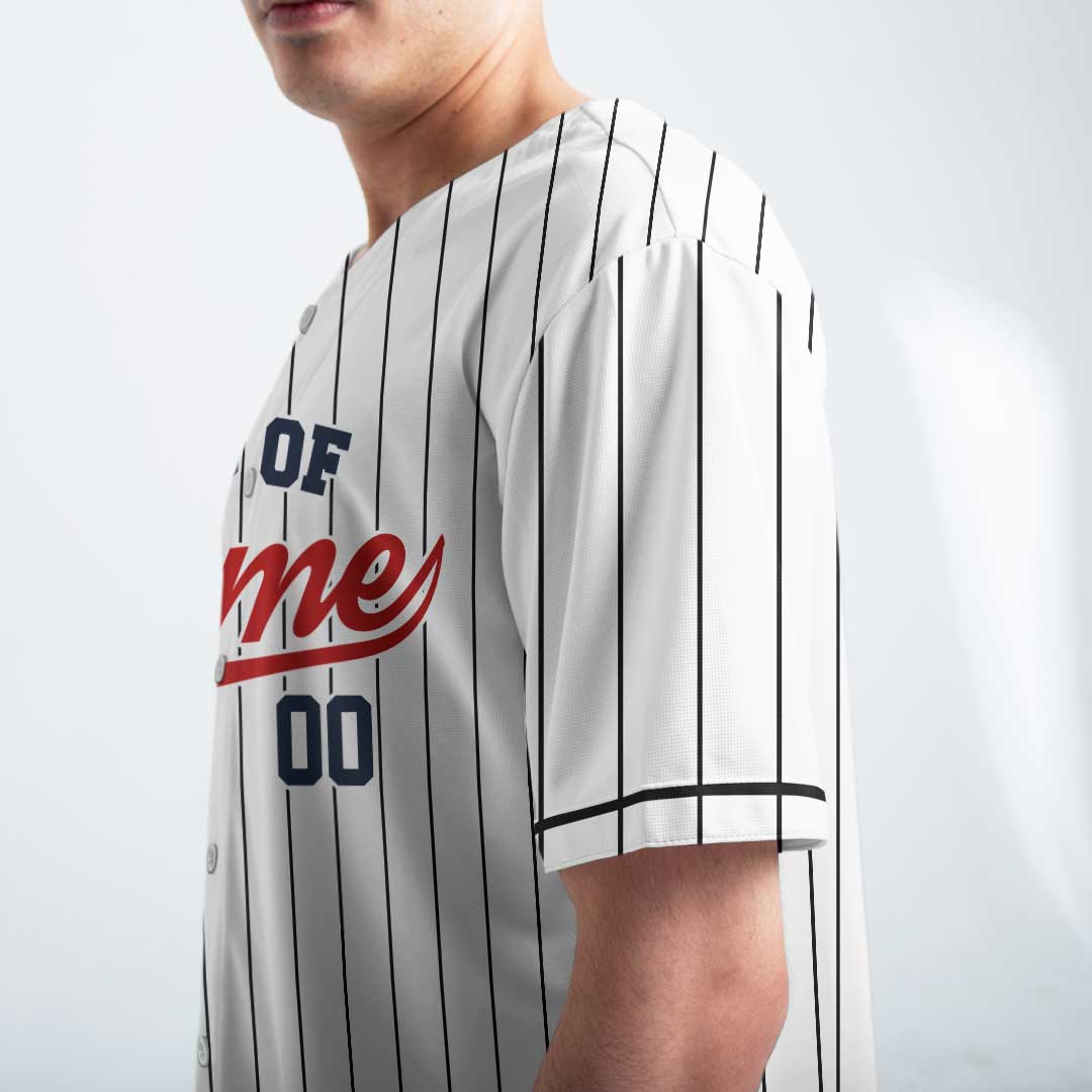 Behind Every Baseball Player Who Believes In Himself Is A Baseball Dad - Custom White Baseball Jersey