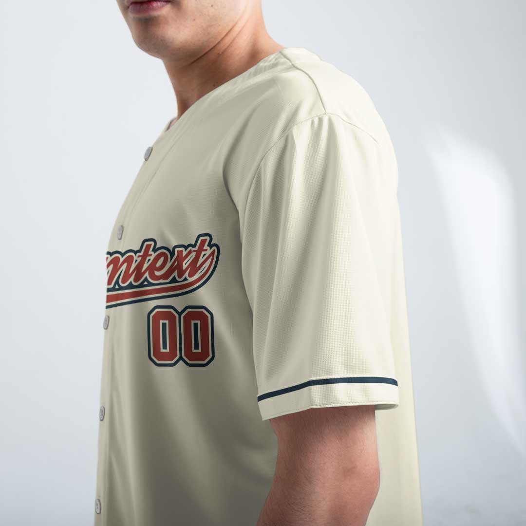 Grandpa Baseball I Teach My Grandkid To Hit And Steal - Custom Cream Baseball Jersey