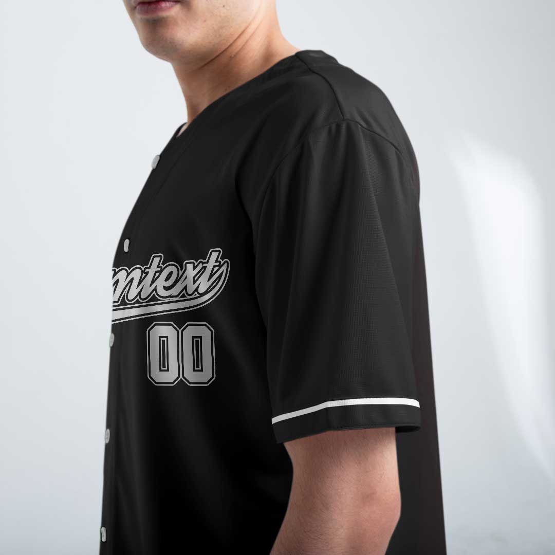 Super Cool Baseball Grandpa - Custom Black Baseball Jersey