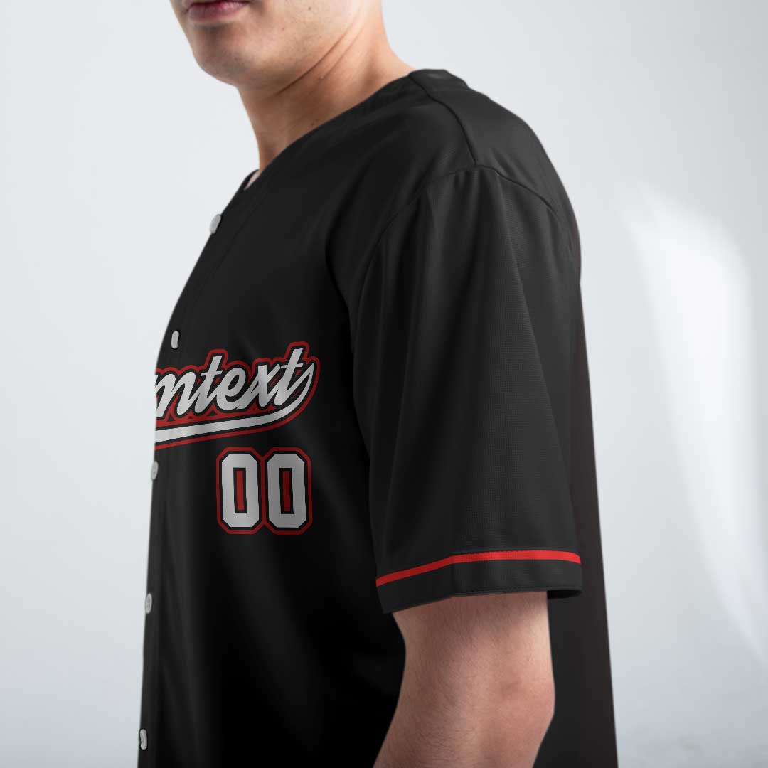 Baseball Grandpa Facts - Custom Black Baseball Jersey