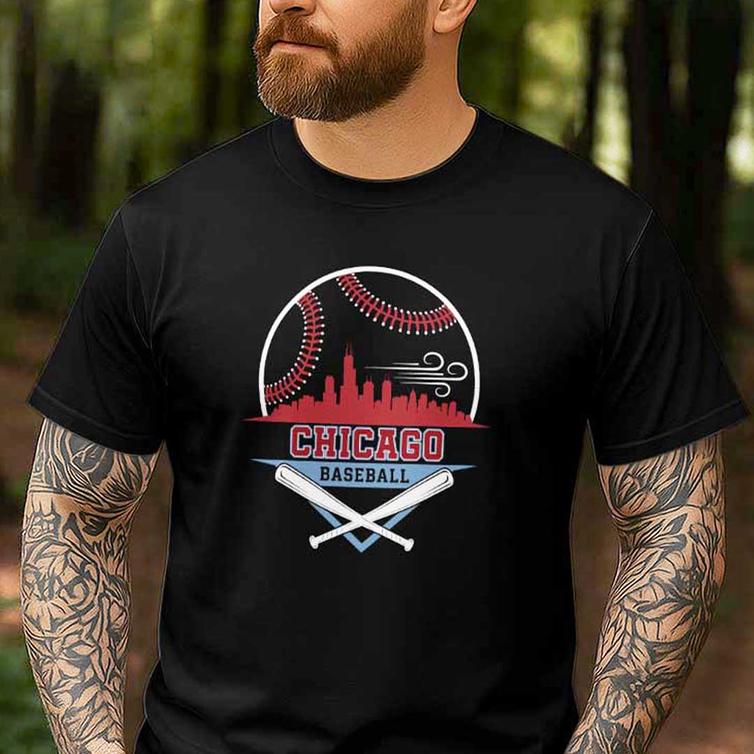 Custom Baseball State Series - Black White Baseball T-Shirt