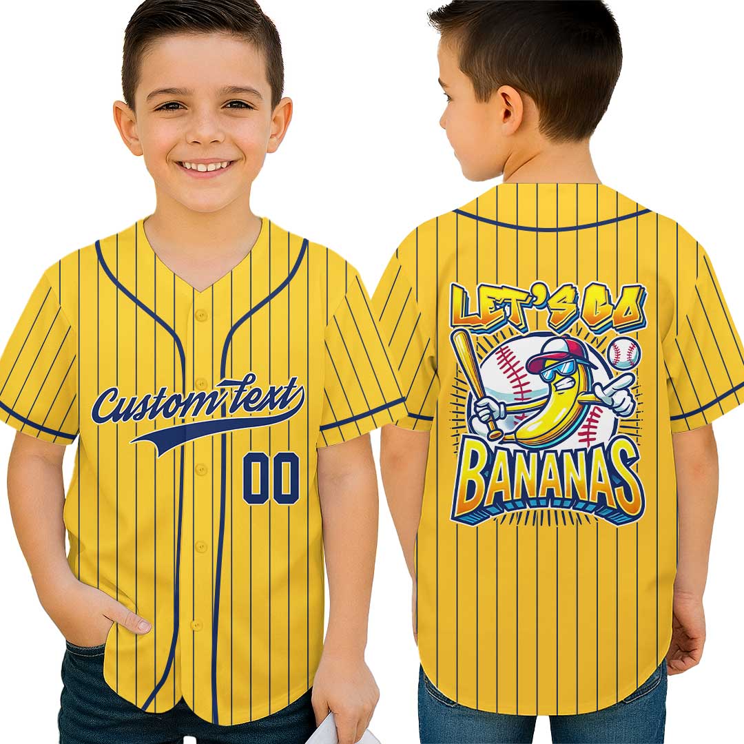 Custom Yellow Purple Navy Baseball Jersey