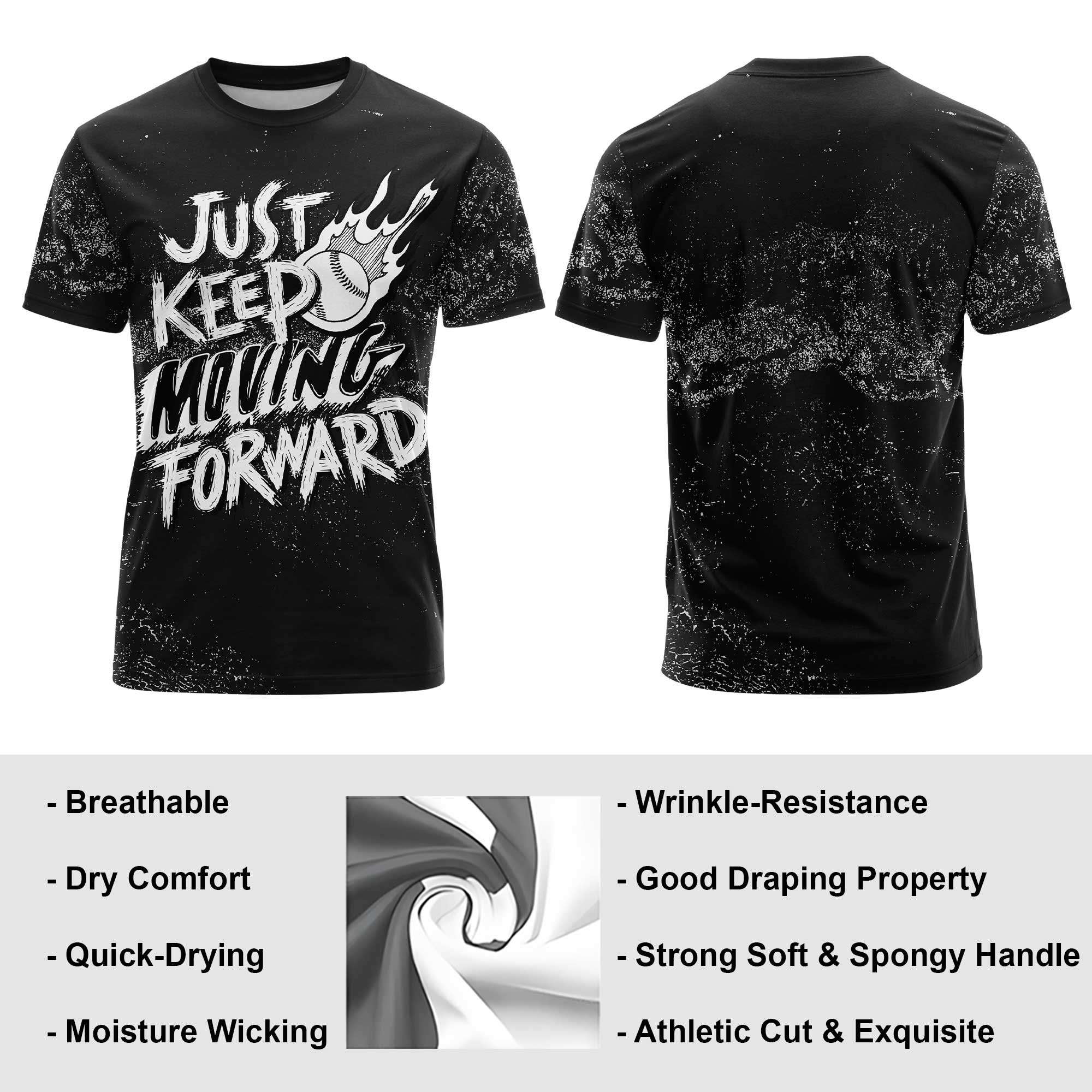 Just Keep Moving Forward All Over Print T-Shirt