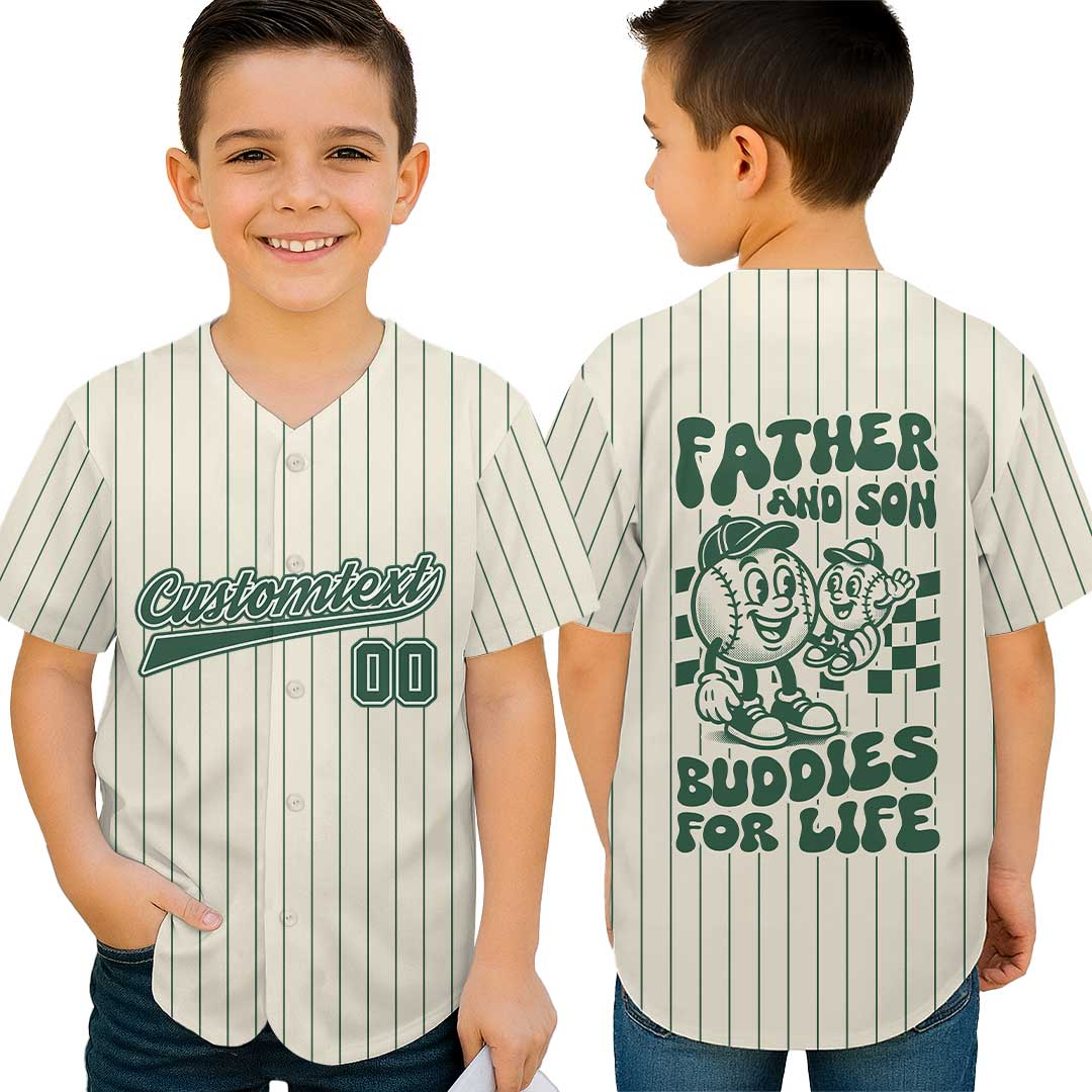 Father And Son Buddies For Life - Custom Family Matching Baseball Jersey