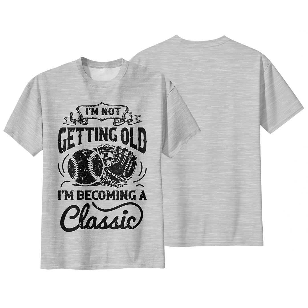 I'm Becoming a Classic - Black Grey Baseball T-Shirt