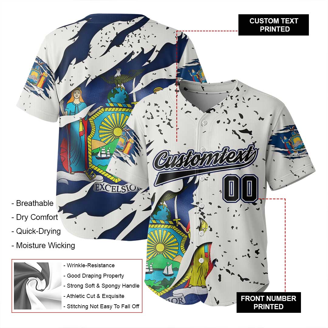 Baseball New York State Series - Custom All Over Print Baseball Jersey