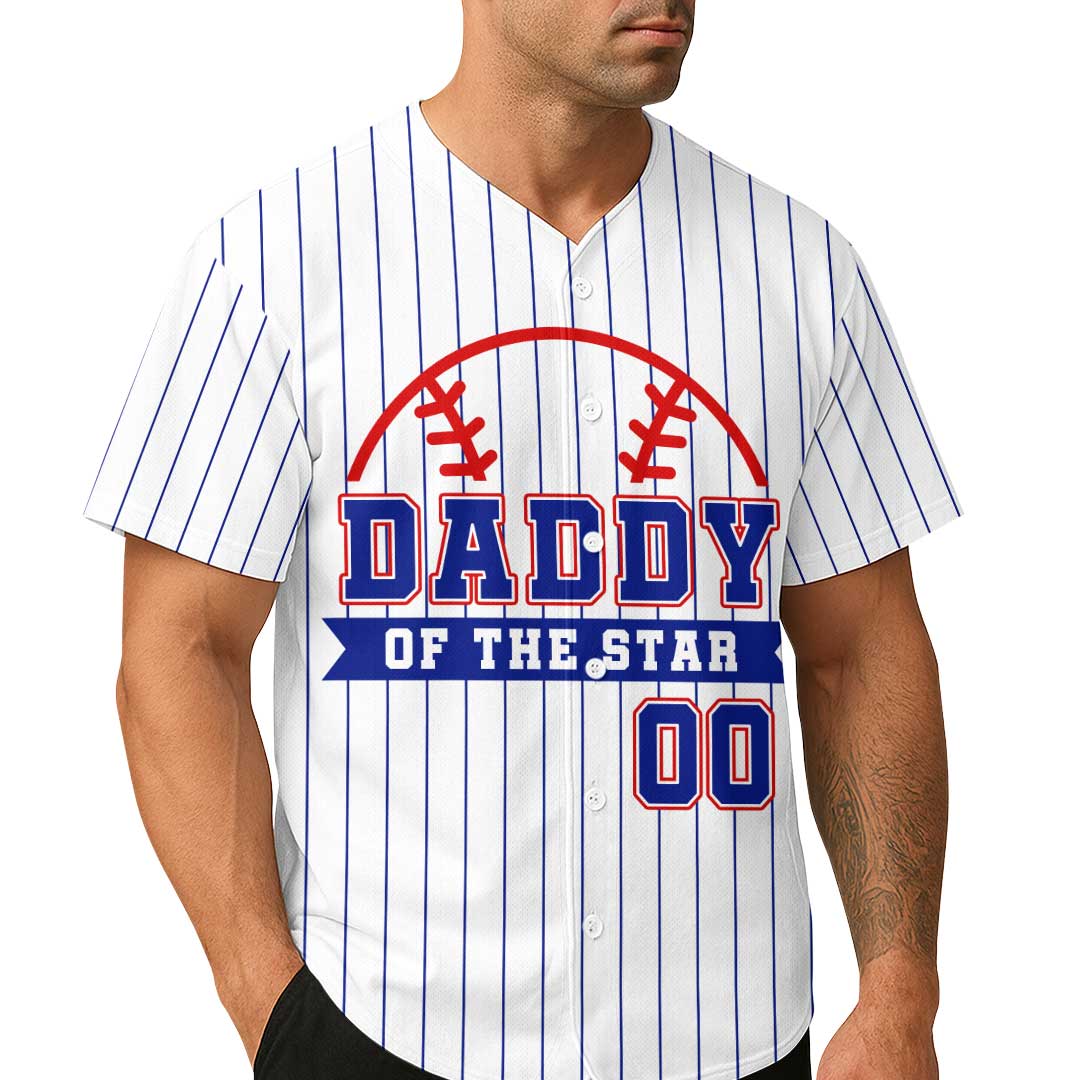 Star Of The Year and Daddy Of The Star - Custom Family Matching Baseball Jersey