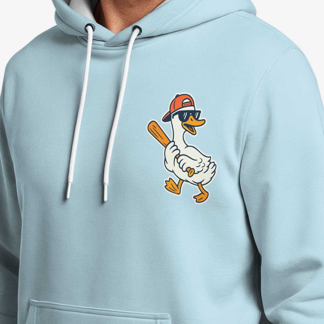 Bold Moves Big Dreams - Ash and Light Blue Baseball Hoodie