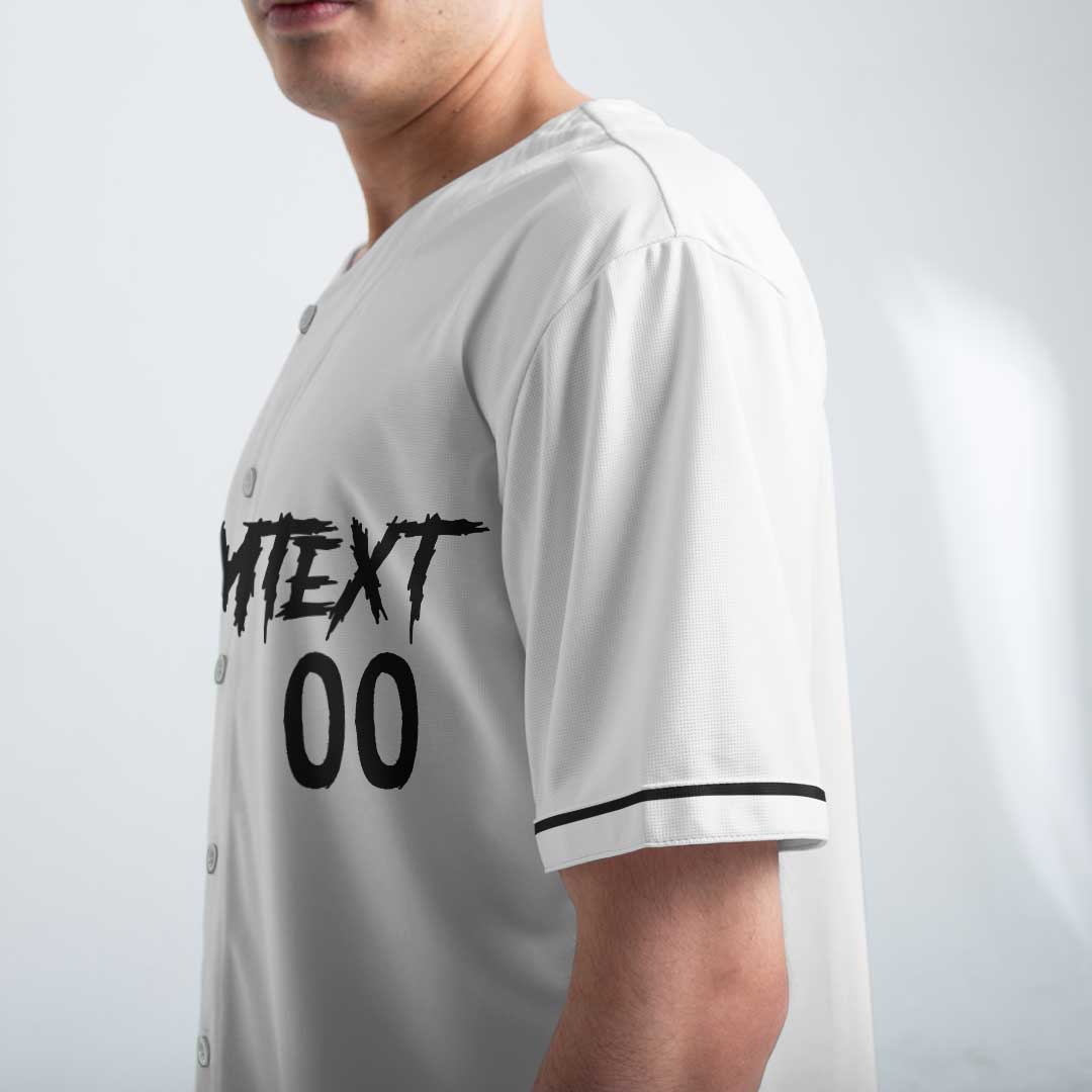 I Don't Just Slide Into Bases - Custom White Skull Baseball Jersey