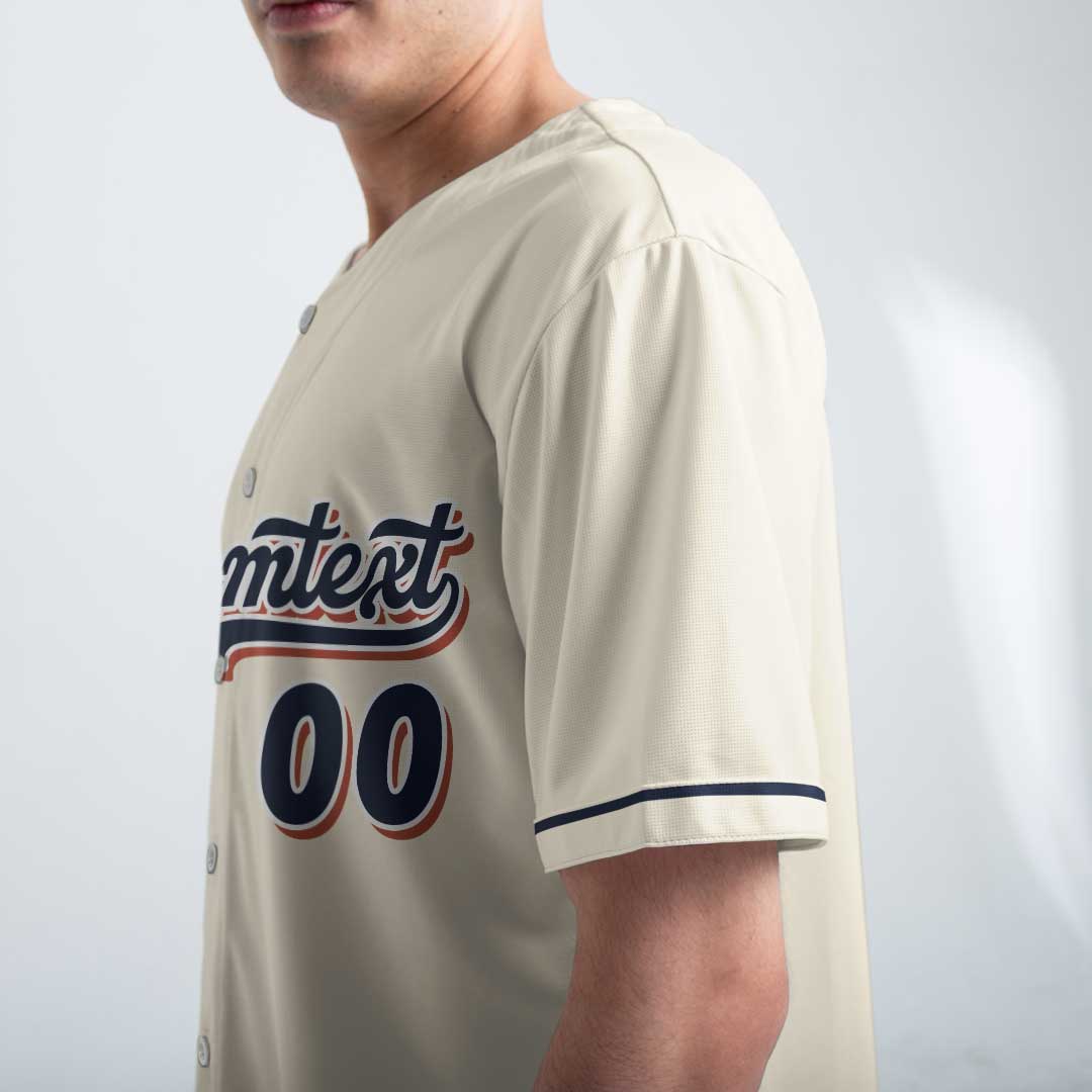 Little Slugger Definition - Custom Groovy Cream Baseball Jersey