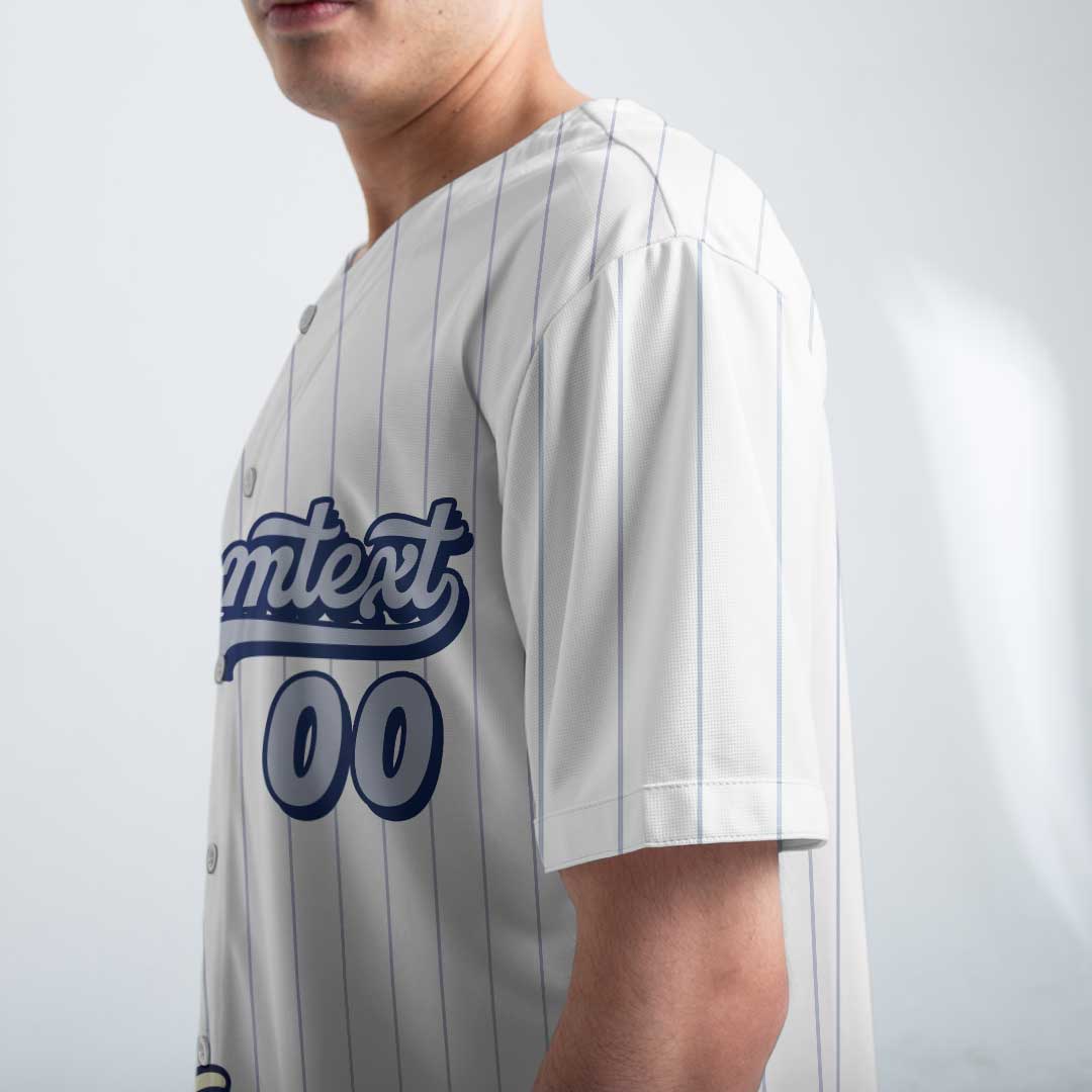 Batter Up Burger Up - Custom Groovy White Baseball Jersey